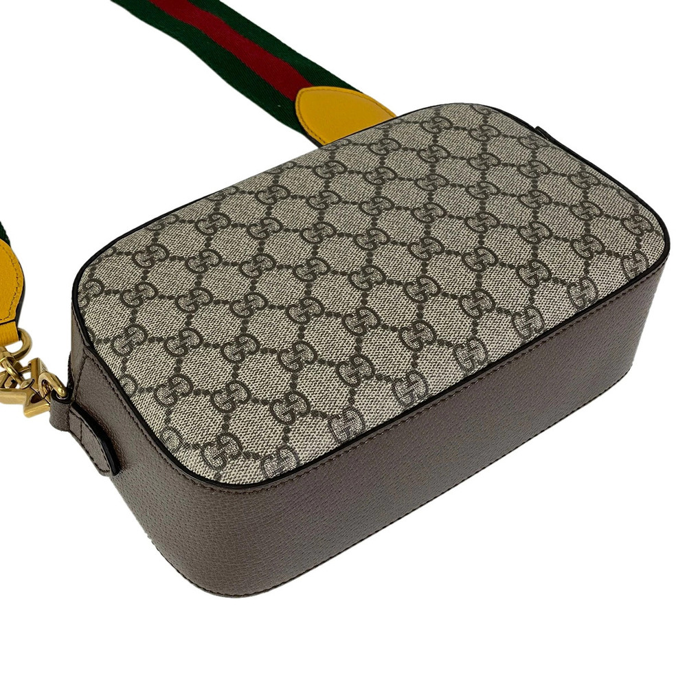 Gucci Supreme Shoulder GG Bag Brown Yellow Neo